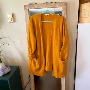 Madewell Mustard Yellow Ryder Cardigan, Size: L